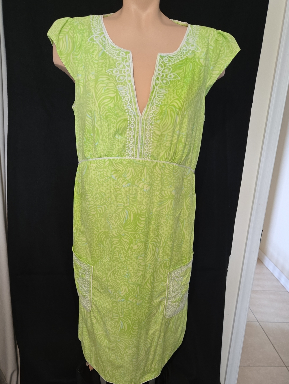 Lilly Pulitzer Jubilee cap-sleeve Tiger Print dress